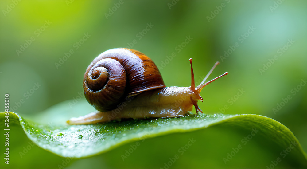 close up of a snail