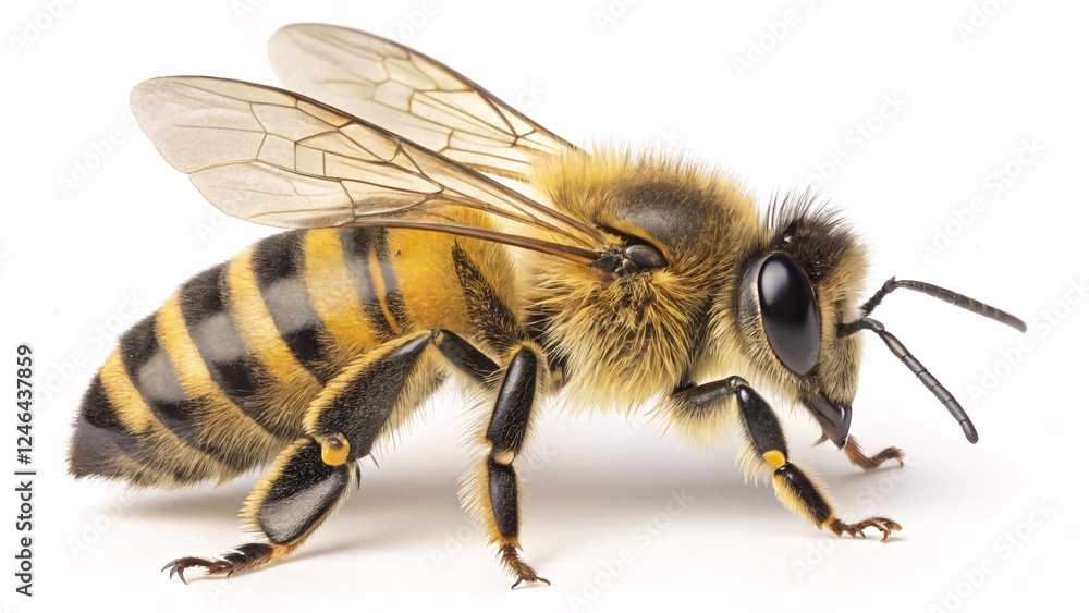 Detailed Close-Up of a Honeybee Detailed Close-Up of a Honeybee