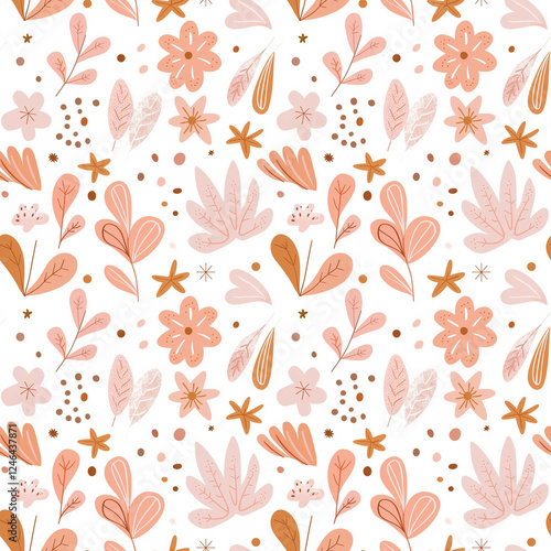 Beautiful seamless floral pattern with watercolor summer flowers