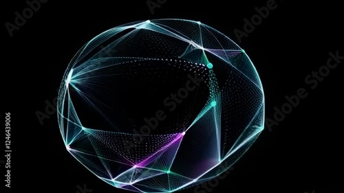 Hi-Tech Seamless Internet Network Loop Stock Footage
