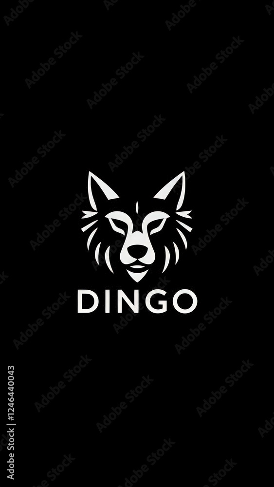 Dingo minimalist icon logo. Dingo minimalist icon logo.