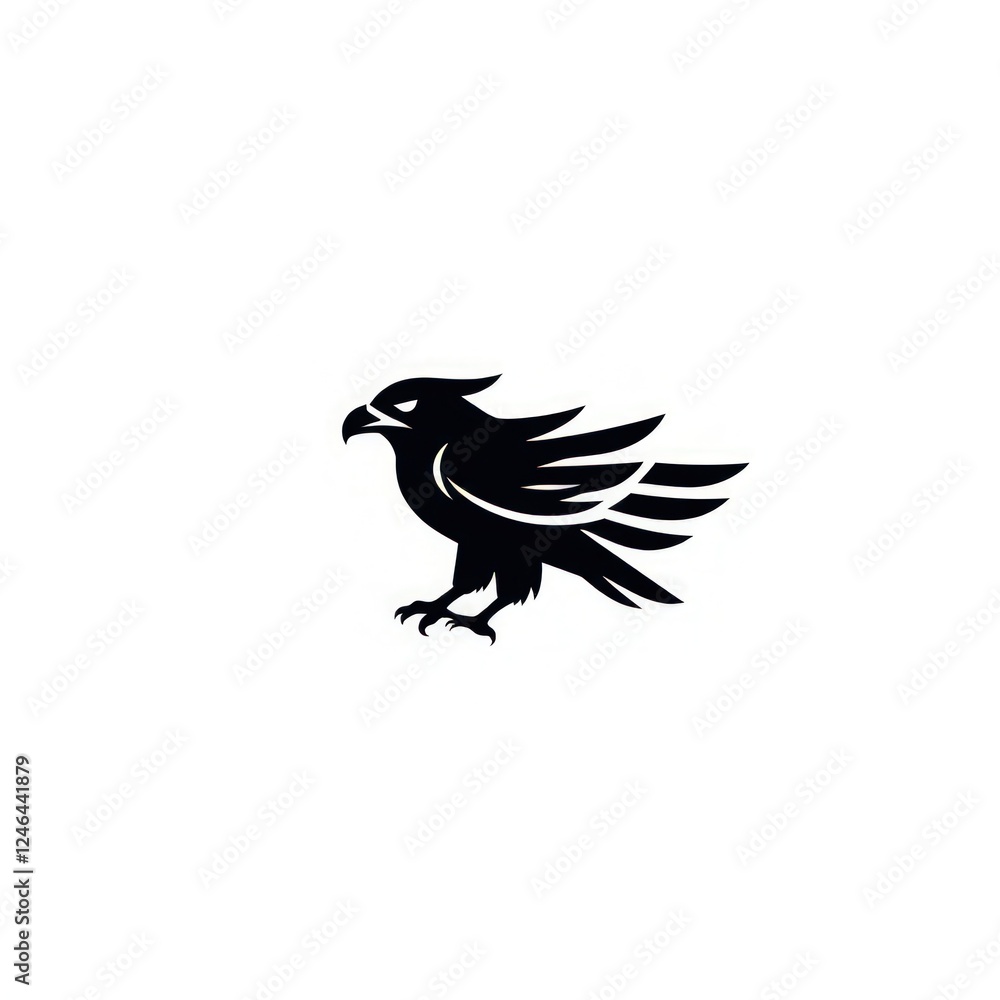 Hawk minimalist icon logo. Hawk minimalist icon logo.