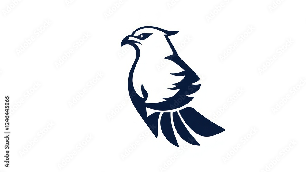 Fototapeta premium Falcon minimalist icon logo. 