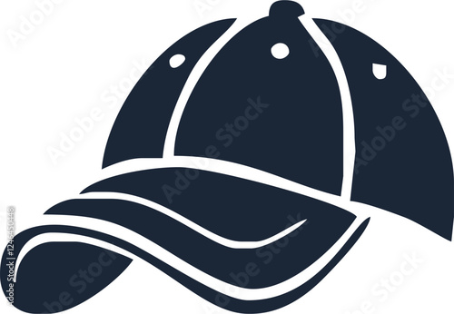 illustrations of baseball caps. Design element for logo, emblem, sign, poster, card, banner. Vector illustration
