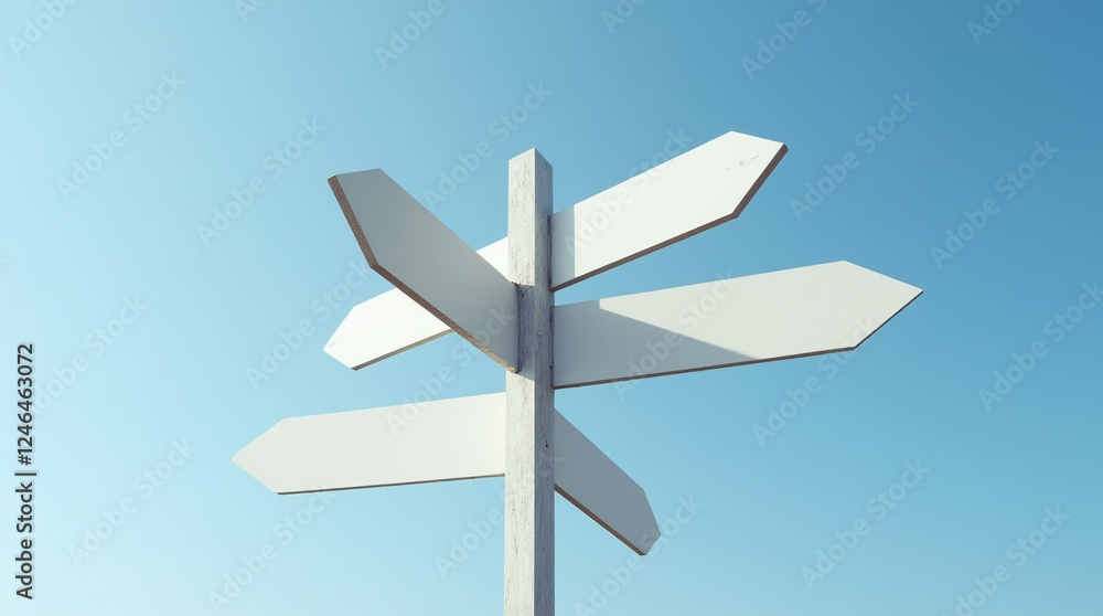 Wooden Signpost with Multiple Directional Arrows Pointing in Different Directions, Multiple Choice and Decision, - opportunity, direction, potential for new beginnings
Wooden Signpost with Multiple Directional Arrows Pointing in Different Directions, Multiple Choice and Decision, - opportunity, direction, potential for new beginnings