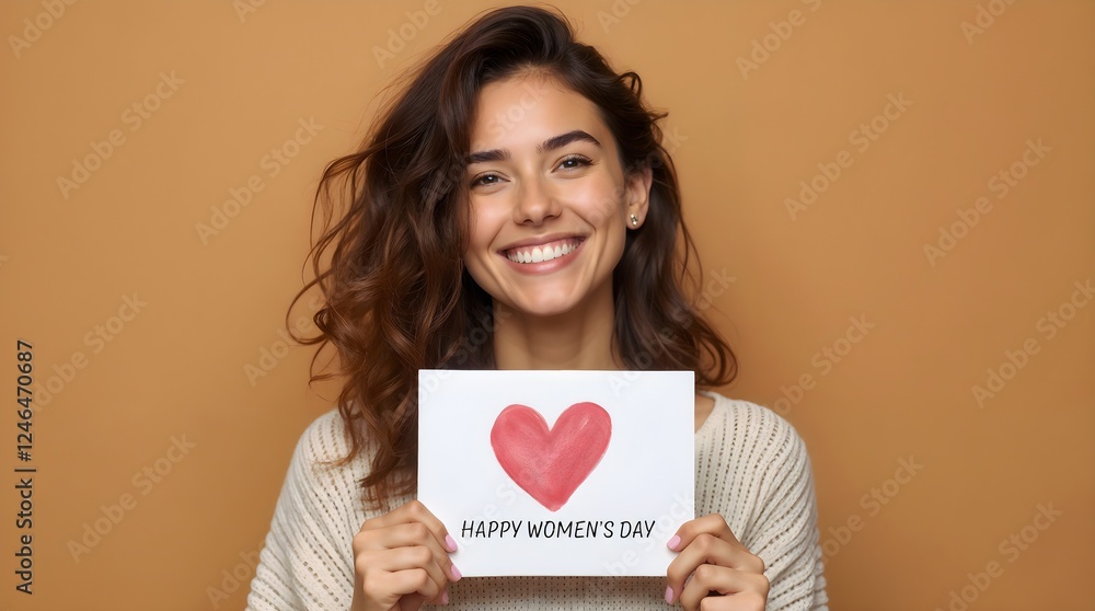 Smiling woman girl female lady holding a Smiling woman girl female lady holding a