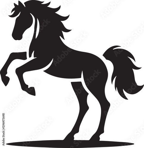 horse silhouette vector