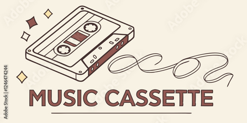 audio cassette tape vector
