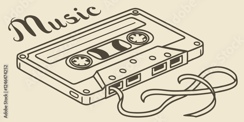 audio cassette tape vector