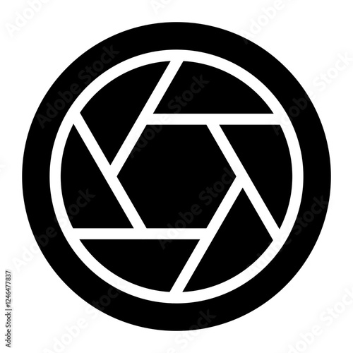 diaphragm glyph icon