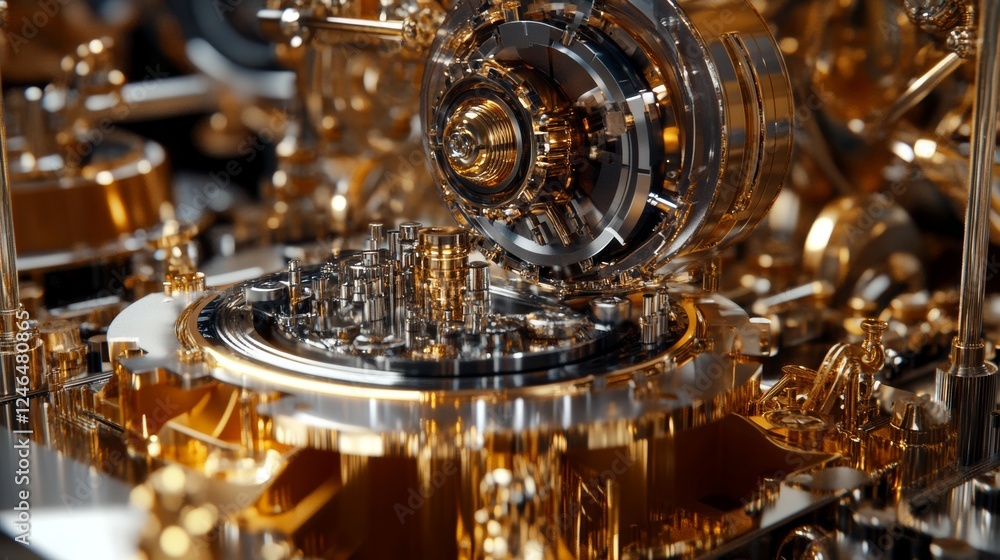 Digital quantum processor in detailed 3D rendering. Digital quantum processor in detailed 3D rendering.
