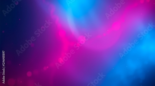 Glowing bioluminescent colors with rich deep teal, red and blue grainy gradient backdrop, showcasing luxurious vibrant hues and natural light effects with a radiant glow