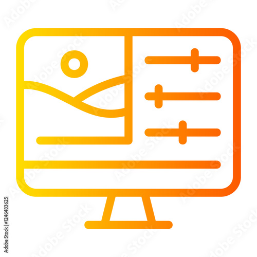 photo editing gradient icon