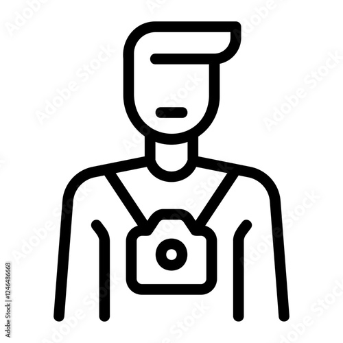 cameraman line icon