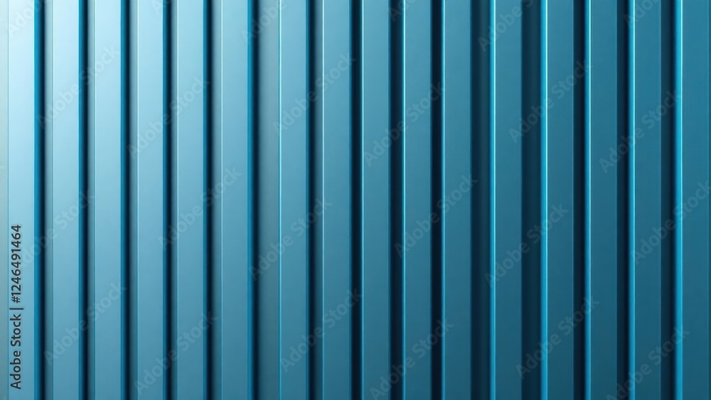 blue wall with vertical lines, metallic shutter, metal cladding wall, blue wall, metal panels. blue wall with vertical lines, metallic shutter, metal cladding wall, blue wall, metal panels.
