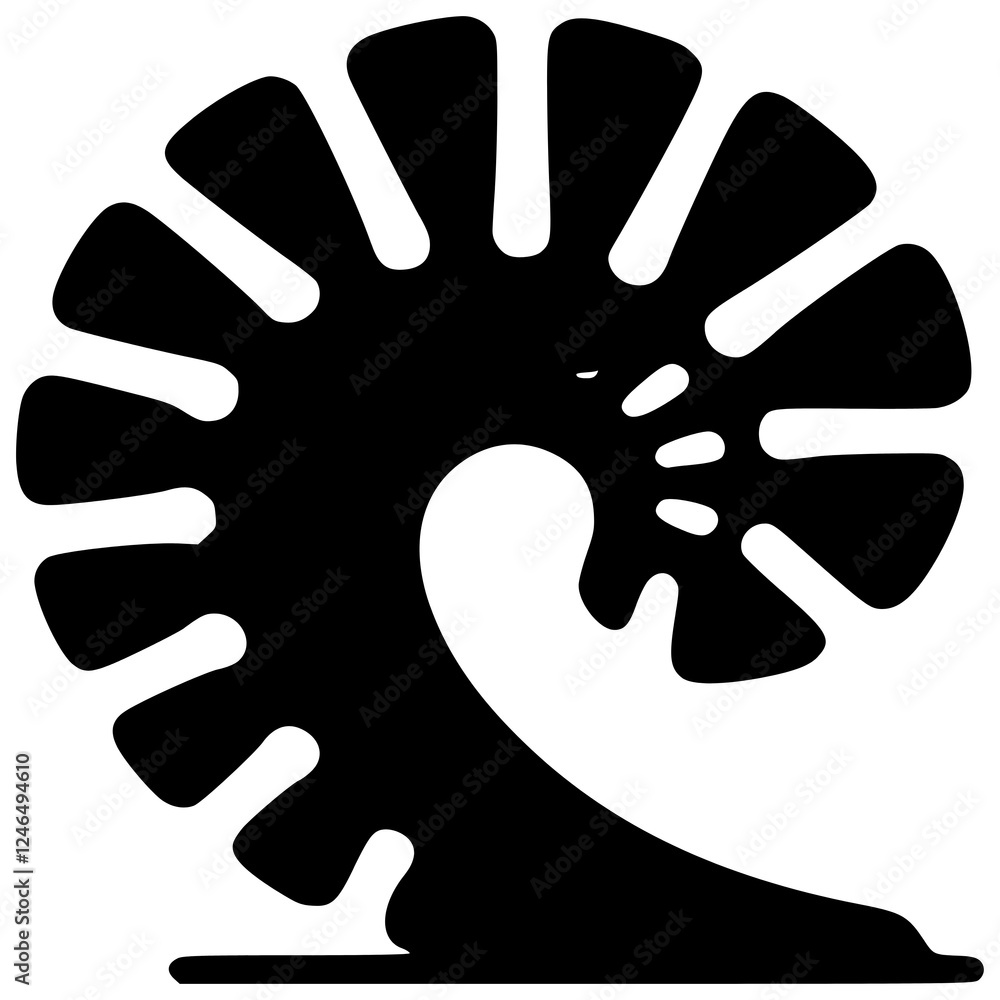 Abstract Wave: A stylised wave in black and white creates a sense of movement and energy, capturing the essence of nature's powerful force. This abstract design evokes a sense of mystery and intrigue. Abstract Wave: A stylised wave in black and white creates a sense of movement and energy, capturing the essence of nature's powerful force. This abstract design evokes a sense of mystery and intrigue.
