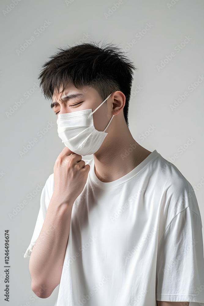 a man wearing glasses and a stethoscope with a mask, representing healthcare and protection during flu or illness prevention in a medical setting a man wearing glasses and a stethoscope with a mask, representing healthcare and protection during flu or illness prevention in a medical setting