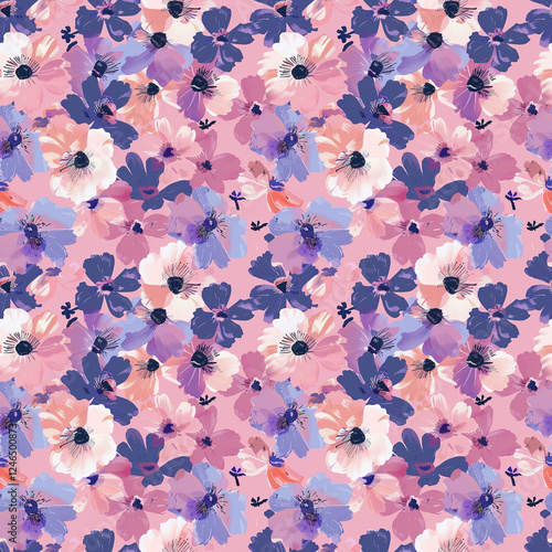 Seamless watercolor floral pattern - green leaves and branches composition on background, perfect for wrappers, wallpapers, postcards, greeting cards, wedding invitations, romantic events