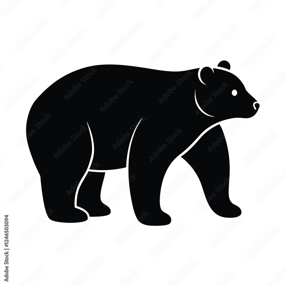 Fototapeta premium black bear silhouette