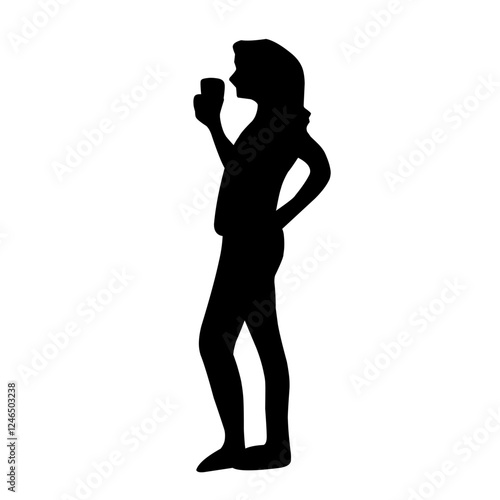 silhouette illustrations of drinking