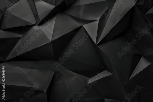 dark black wall geometry triangle abstract pattern line sharp edge abstract background illustration modern futuristic horizontal metallic