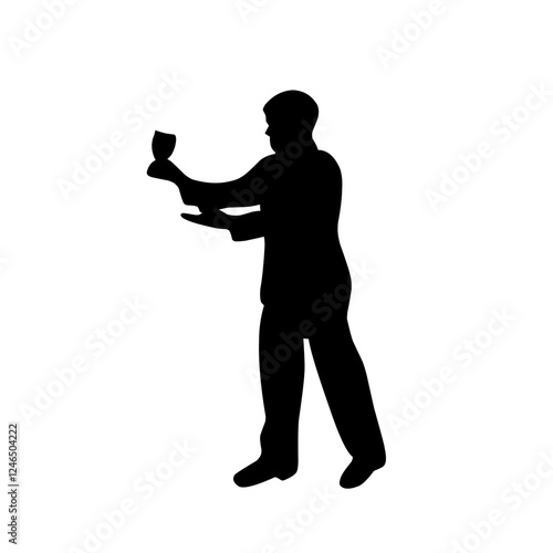 silhouette illustrations of drinking