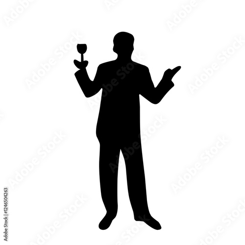 silhouette illustrations of drinking