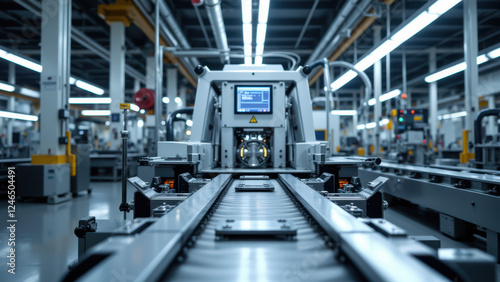 Wallpaper Mural An industrial setting with machinery on a factory floor. Torontodigital.ca