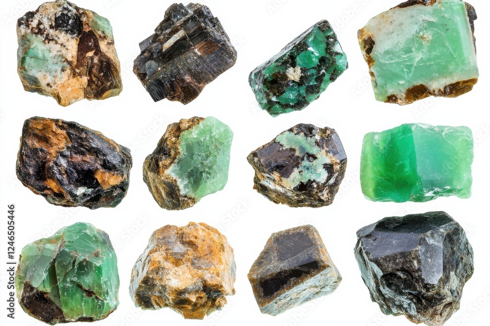 Chrysoprase collection featuring diverse precious stones with vibrant colors and textures Chrysoprase collection featuring diverse precious stones with vibrant colors and textures