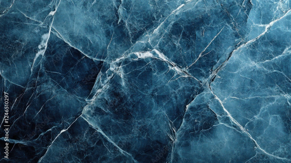 Obraz premium A seamless texture of polished marble with intricate veins, deep natural cracks, and a glossy, high-end finish. Ultra-realistic 4K photography.