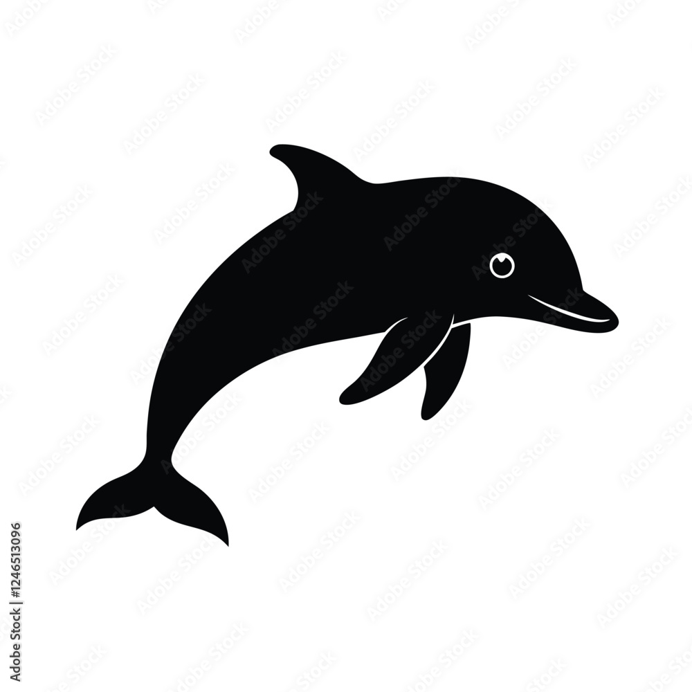 Naklejka premium dolphin isolated on white background