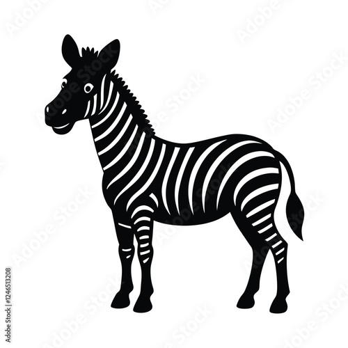 zebra isolated on white background