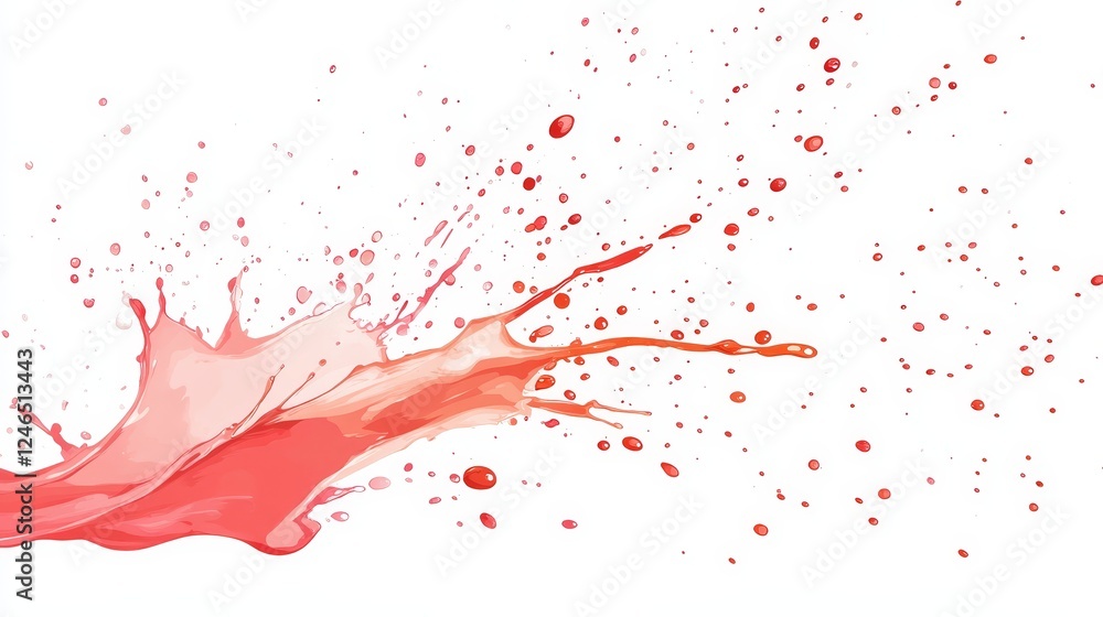 Obraz premium Vibrant Red and Pink Liquid Splash Explosion