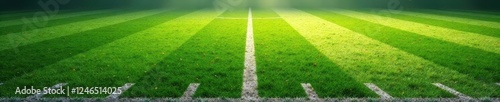 Worn turf, faded lines, weathered posts; vintage grunge football field , grunge, worn, gridiron photo