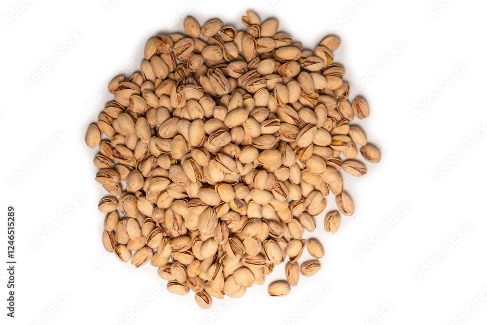 Tasty pistachios isolated on a white background. Tasty pistachios isolated on a white background.