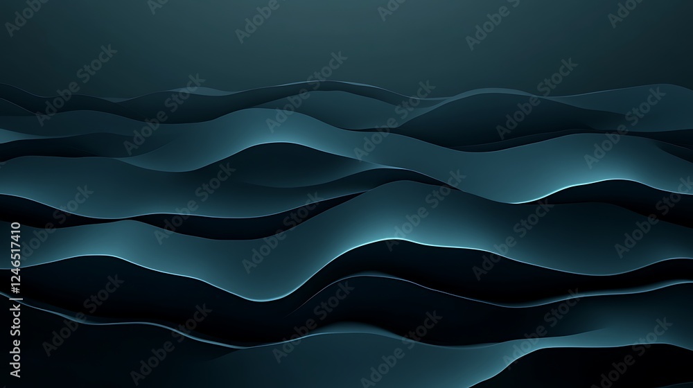 Dark blue abstract waves, calm background Dark blue abstract waves, calm background