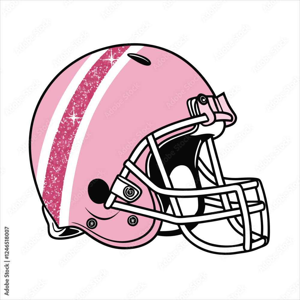 Fototapeta premium american football helmet on white background