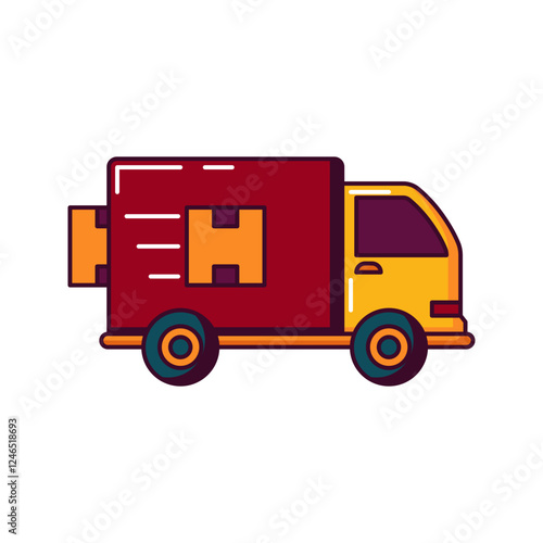 Wallpaper Mural Goods Delivery Truck Icon Torontodigital.ca