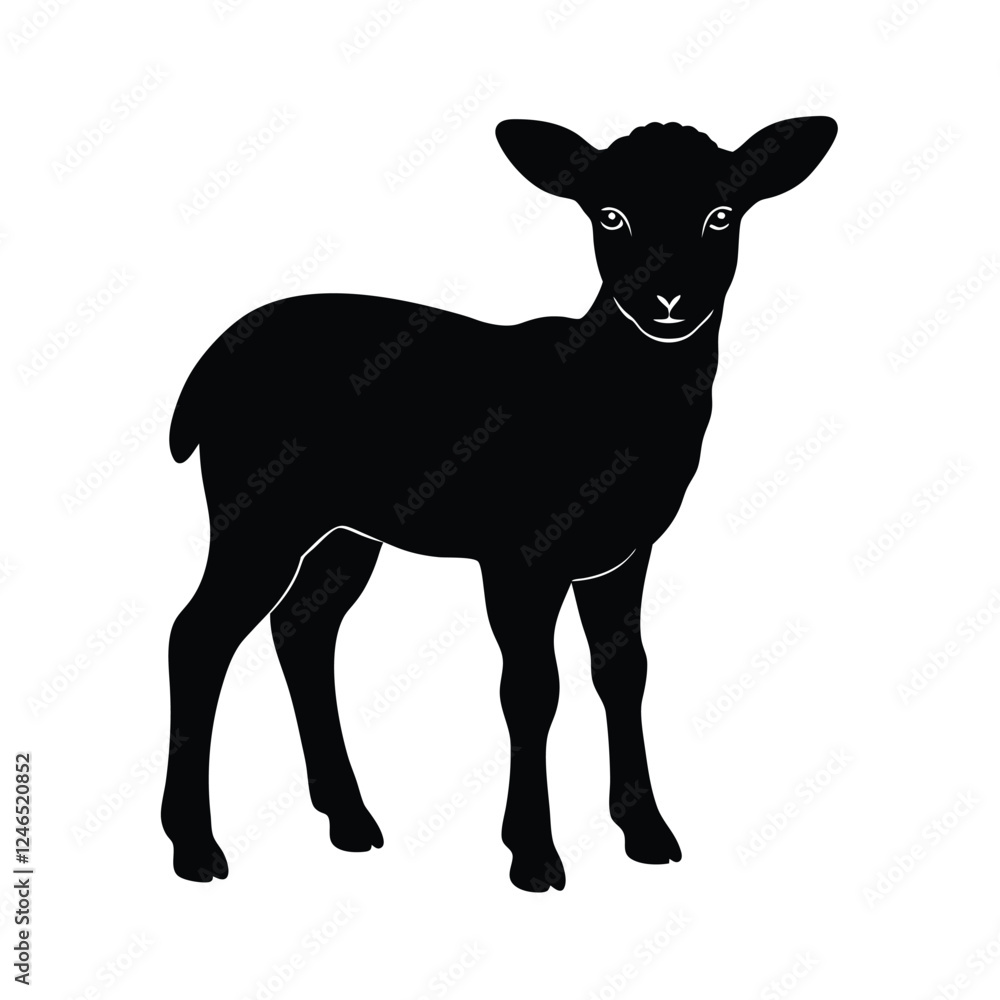 Fototapeta premium vector silhouette of a deer