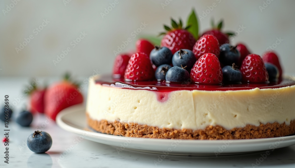 No-bake cheesecake with fresh berries No-bake cheesecake with fresh berries