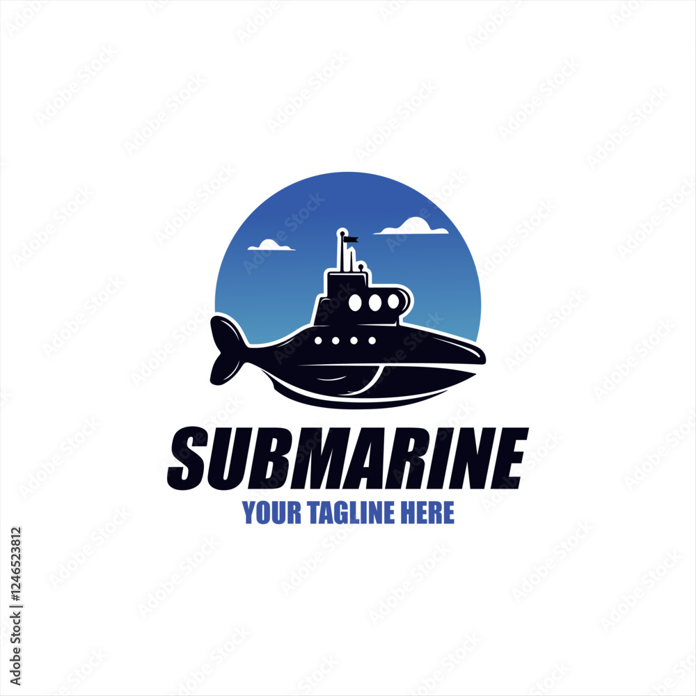 Vector logo submarine isolated icon. simple element illustration from submarine concept vector icons. Vector logo submarine isolated icon. simple element illustration from submarine concept vector icons.