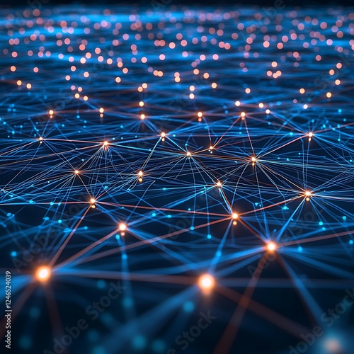 A digital network of interconnected nodes and lines, a web symbolizes the complexity of technology
