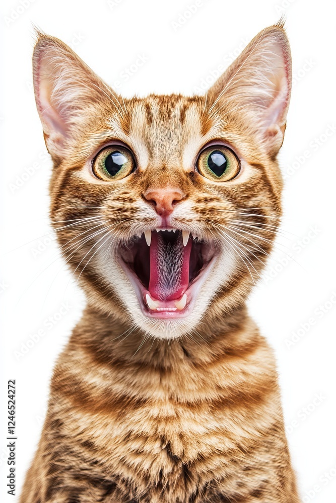 Funny cat making a dramatic open-mouthed expression Funny cat making a dramatic open-mouthed expression