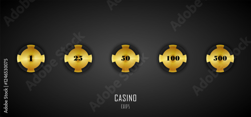Realistic casino chips set Realistic casino poker game chips gambling coins
