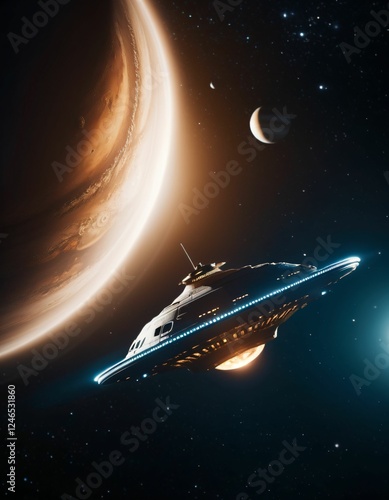 an imaginary space and spaceship