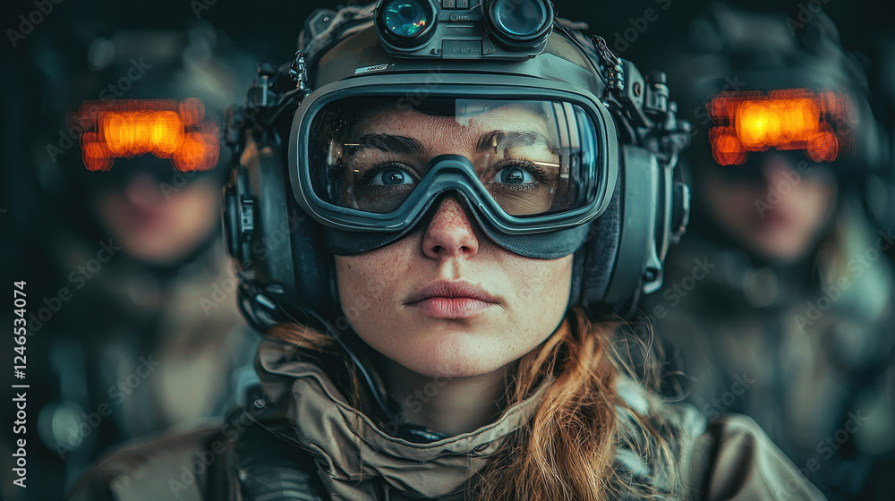 Pilots in training utilize augmented reality helmets to enhance virtual flight simulation skills in a detailed and immersive learning environment Pilots in training utilize augmented reality helmets to enhance virtual flight simulation skills in a detailed and immersive learning environment