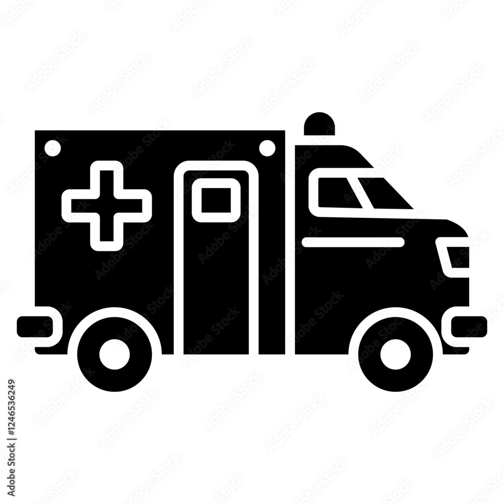 Ambulance Glyph Icon Ambulance Glyph Icon