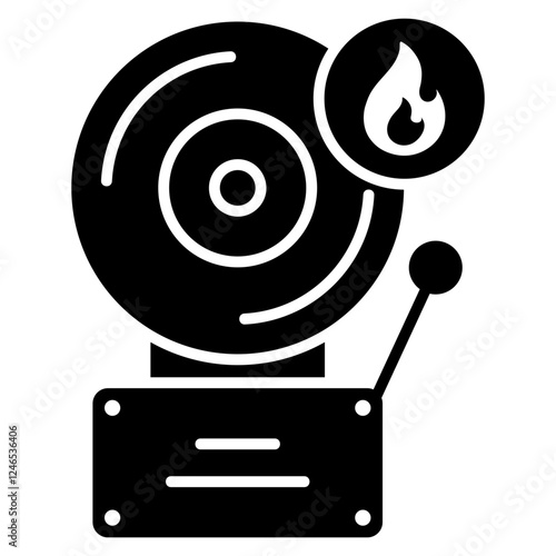 Fire Alarm Glyph Icon