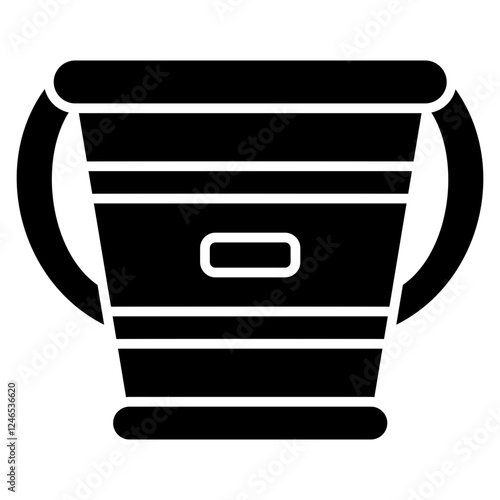 Water Bucket Glyph Icon