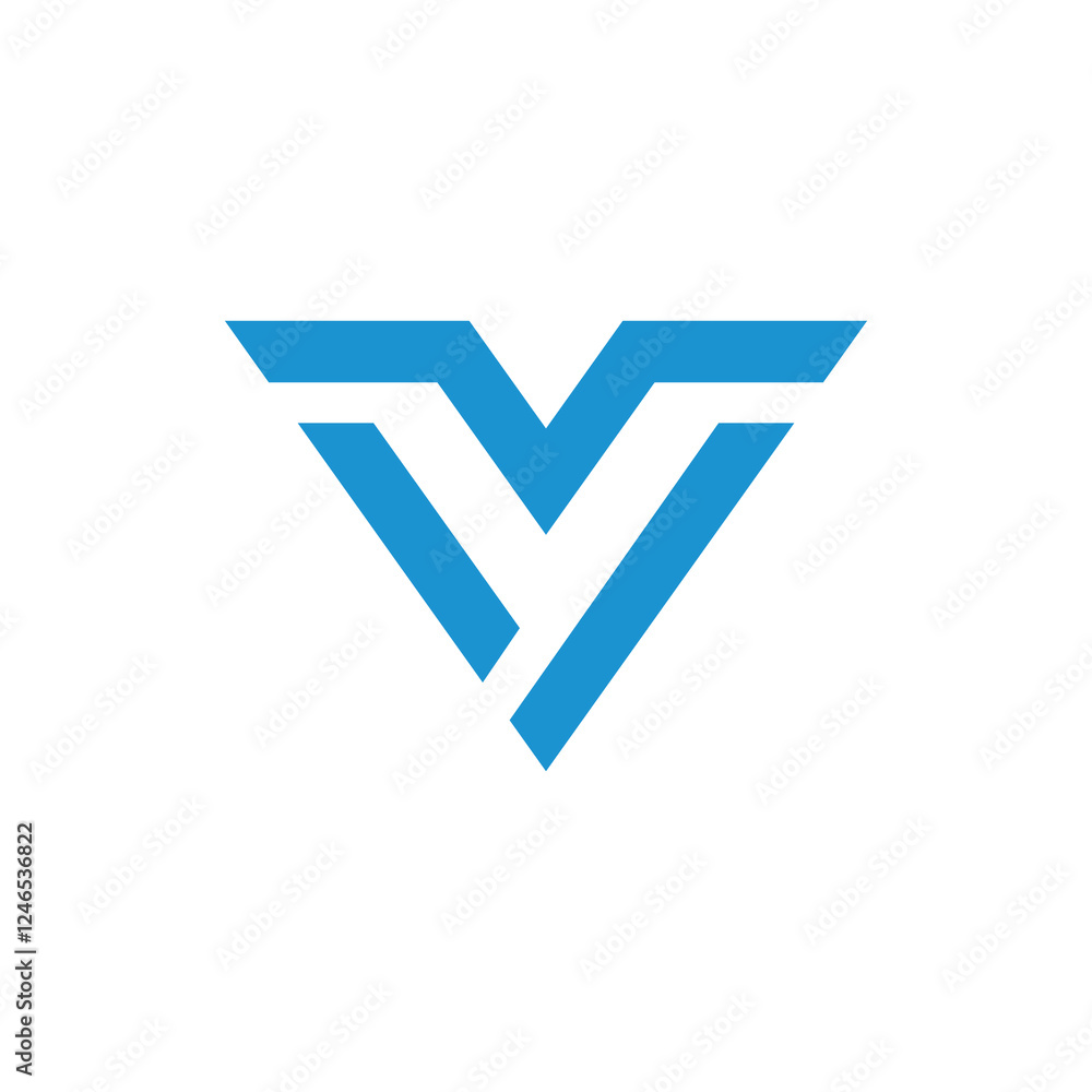 Geometric Letter V Logo design vector template on white background Geometric Letter V Logo design vector template on white background